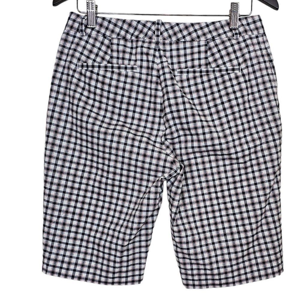 Lauren Ralph Lauren Active Bermuda Shorts Black, White & Red Plaid Size 6 - Picture 2 of 7